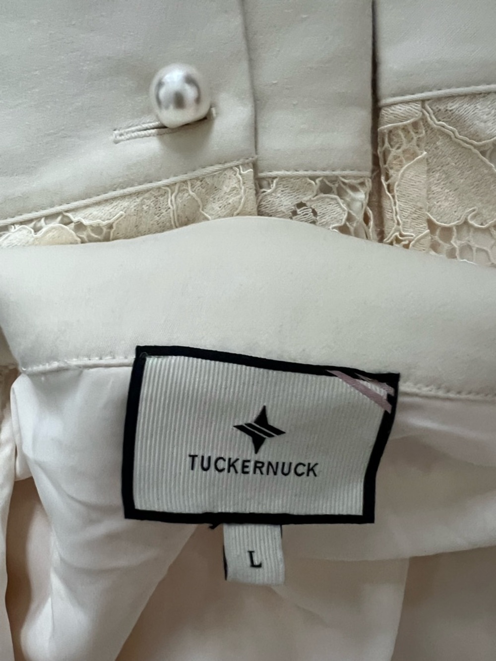 Tuckernuck Faye Lace Tunic Top Large - Picture 3 of 4
